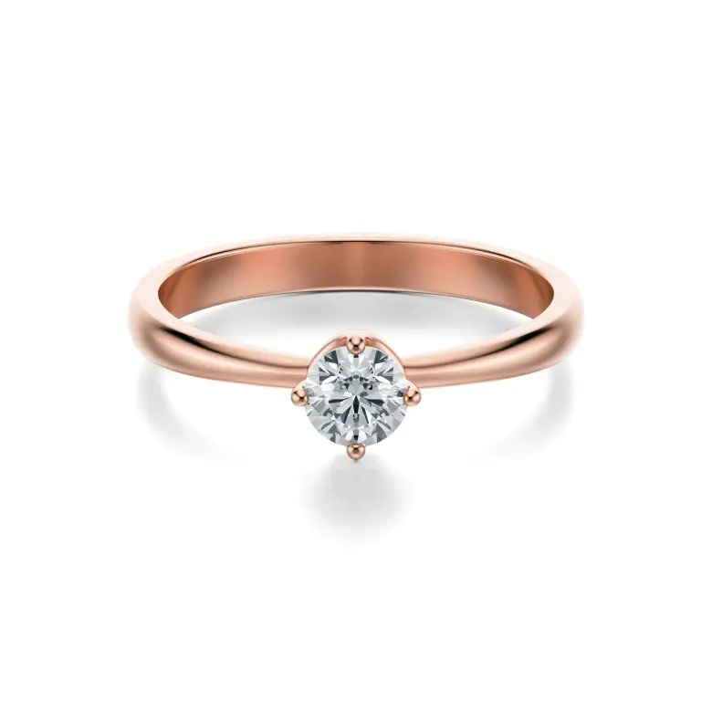 Pierścionek z diamentem różowe złoto AJPZ_066